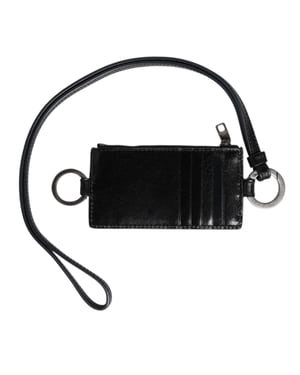 Portatarjetas de Cuero con Cordón