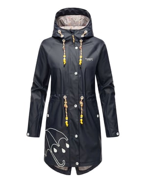 Marikoo chaqueta impermeable mujer – Dancing Umbrella con capucha