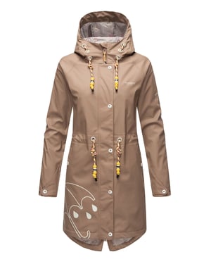 Marikoo chaqueta impermeable mujer – Dancing Umbrella con capucha