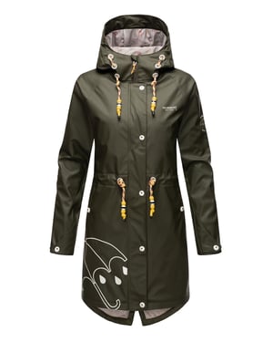 Marikoo chaqueta impermeable mujer – Dancing Umbrella con capucha