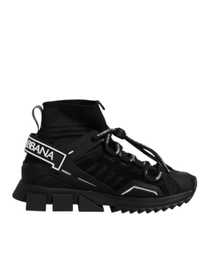 Zapatillas con logo de calcetines Black Sorrento de Dolce & Gabbana