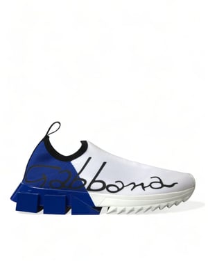 Zapatillas Casual de Hombre Dolce & Gabbana Sorrento Bajo Top Blanco Azul
