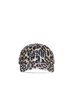 Gorra de algodón multicolor Ganni (gorra de béisbol)