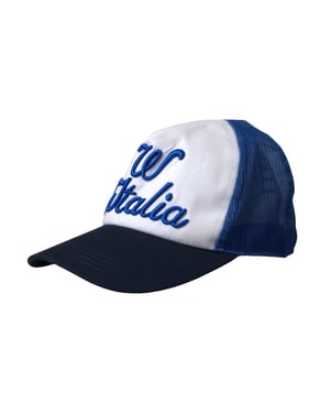 Gorra de béisbol de malla Dolce & Gabbana Italia en azul, blanco y negro