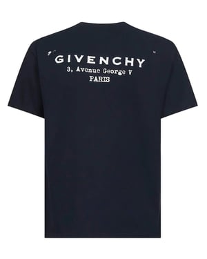 Camiseta estampada en azul marino
