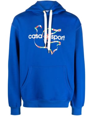 Sudadera con logo deportivo en azul