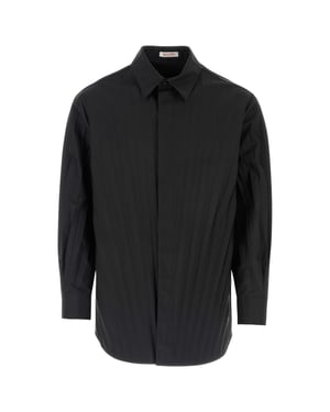 Camisa Oversize de Nailon Negro Tech