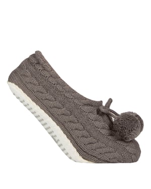1 Par de Botines de Punto para Damas - Pantuflas Acogedoras y Cálidas para Interior