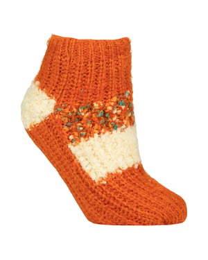 1 Par de Calcetines Antideslizantes forrados de Sherpa para Damas - Cómodos y Acogedores para el Hogar
