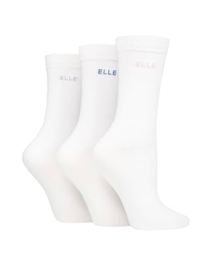 Paquete de 3 calcetines de algodón lisos para mujeres - Ajuste cómodo y transpirable para el uso diario