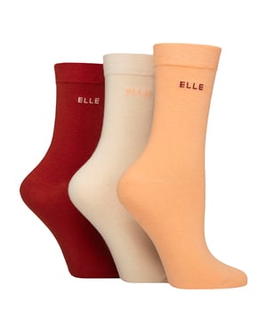 Paquete de 3 calcetas de algodón lisas para mujeres - Suave y transpirable, comodidad diaria ajustada