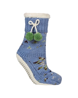 1 Par de Mocasines Acogedores para Dama con Forro de Sherpa y Pom Pom - Confort Cálido
