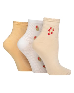 Paquete de 3 pares de calcetas para mujer con canalé y fruncido - Ajuste suave y elegante para el día a día