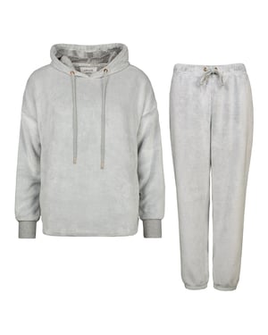 Conjunto de chándal térmico para mujeres con parte superior e inferior suaves para invierno