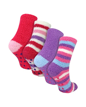 Paquete de 4 Pairs de Calcetines para Niñas - Cálidos, Suaves y Acogedores para el Invierno, Cómodos para el Día a Día