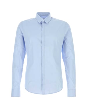 Camisa de Popelín Azul Claro