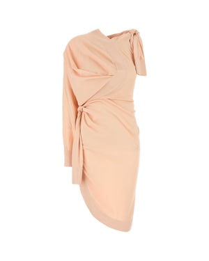 Vestido de mezcla de algodón rosa