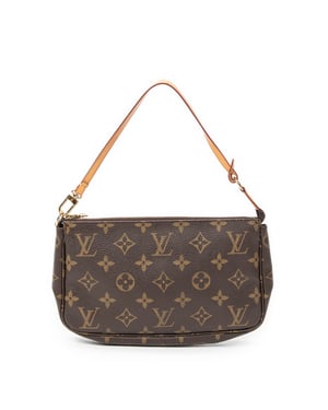 Louis Vuitton Pochette Accessoires  en Brown Latón Dorado