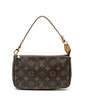 Louis Vuitton Pochette Accessoires  en Brown Latón Dorado