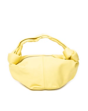 Bottega Veneta Mini Double Knot Bag  en Amarillo Cuero de ternero