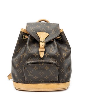 Louis Vuitton Montsouris PM en Brown Lienzo recubierto