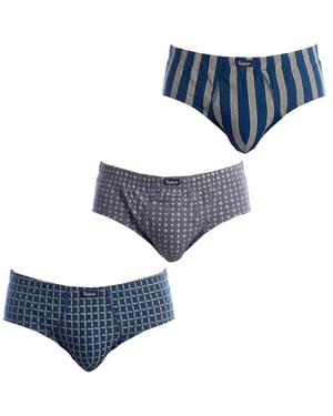 Paquete de 3 Calzoncillos Impresos Esenciales para Hombre con Apertura A0090