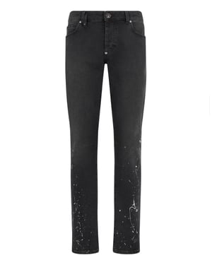 Super Straight Cut Jeans Paint