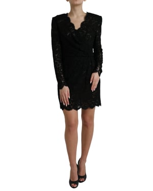 Vestido Mini de Encaje Negro