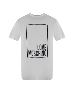 Camiseta Blanca Con Logo De Love Moschino