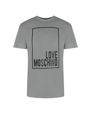 Camiseta Gris Con Logo De Love Moschino