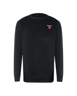Suéter Negro Con Logo De Corazón De Love Moschino