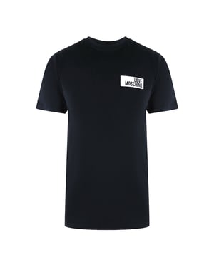 Camiseta Negra Con Logo En Bloque De Love Moschino
