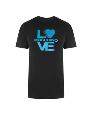 Camiseta Negra Con El Logotipo De Love Moschino