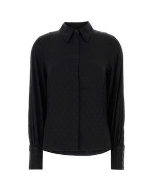 Camisa Teysa de Seda Stretch Negra