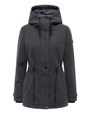 Chaqueta de entretiempo para mujer Navahoo Lächelstern con capucha efecto lana
