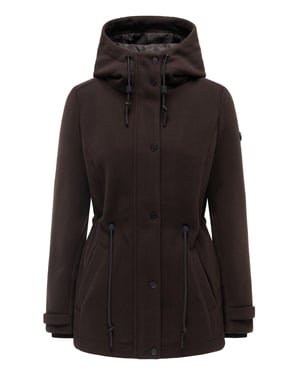 Chaqueta de entretiempo para mujer Navahoo Lächelstern con capucha efecto lana