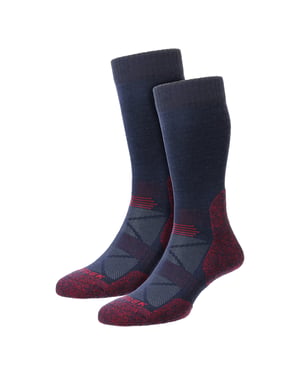 Calcetines de Trekking para Hombre de Lana con Amortiguación y Soporte para el Arco
