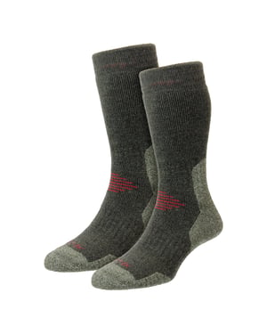 Calcetines de senderismo para hombre de lana, completamente acolchados, de peso pesado con soporte para el arco.