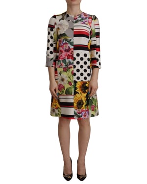 Vestido Mini Multicolor Patchwork Floral