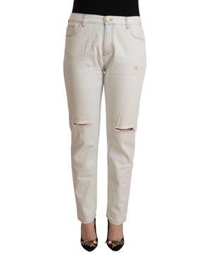 Jeans Rasgados de Novio Tono Claro