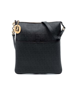 Bolso bandolera con cremallera Charm de lona recubierta Zucchino de segunda mano