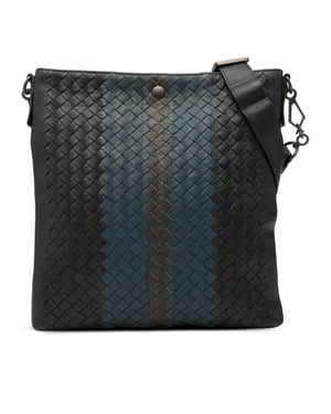 Bolso Crossbody de Piel Intrecciato Tricolor de Segunda Mano