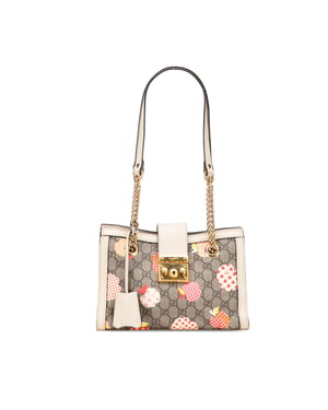 Bolso Tote con Candado en Forma de Corazón de Manzana GG Supreme Pequeño de Segunda Mano