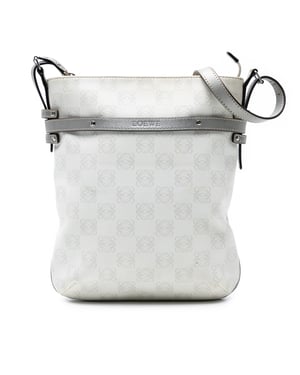 Bolso cruzado de lona recubierta Anagram de segunda mano