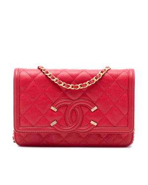 Monedero de cadena Filigree Cc de caviar de segunda mano