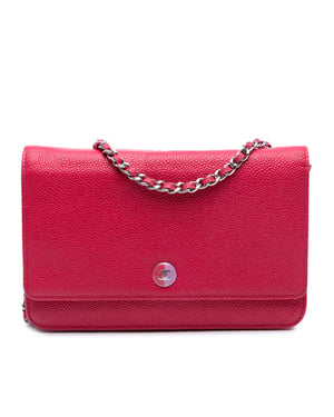 Cartera On Chain Cc Bicolor de Caviar de Segunda Mano