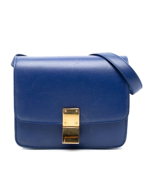 Bolso Clásico de Caja de Piel de Ternera Pequeño de Segunda Mano