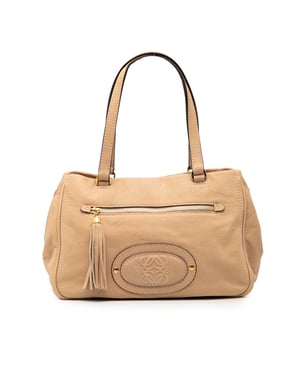 Bolso de hombro de flecos Anagram Madrid en nubuck de segunda mano