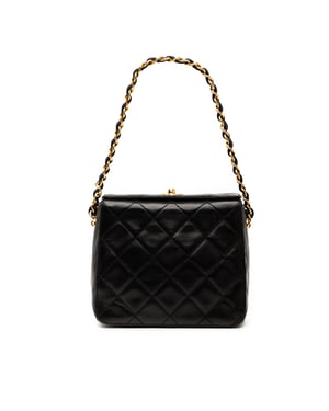 Bolso de mano turnlock de cordero acolchado Cc de segunda mano