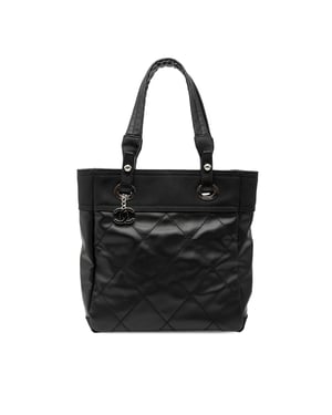 Bolsa Tote Biarritz de Lona Acetilada Small Acolchada de Segunda Mano